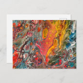 Carte Postale Art liquide abstrait (Devant / Derrière)