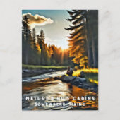 Carte Postale *~* Art Man Fishing Stream Nature AP49 (Devant)