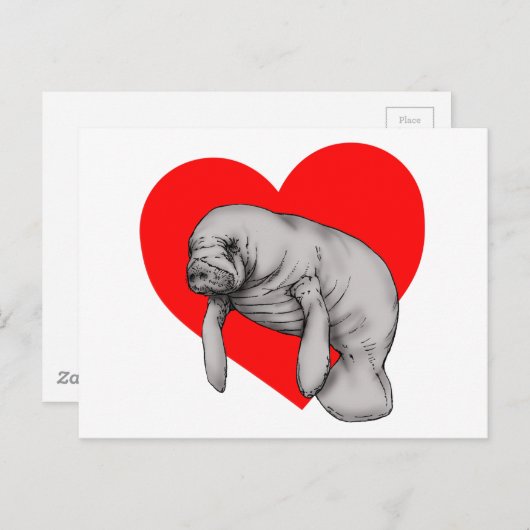 Carte Postale art manatee (Devant / Derrière)