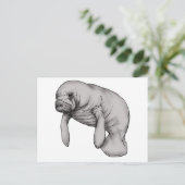 Carte Postale art manatee (Debout devant)