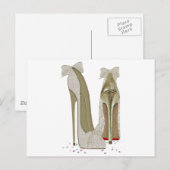 Carte Postale Art mariage à talons hauts (Devant / Derrière)