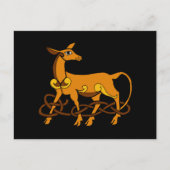 Carte Postale Art médiéval noeud celtique Brown cerf (Devant)