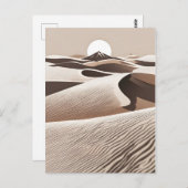 Carte Postale Art minimaliste du désert (Devant / Derrière)