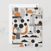 Carte Postale Art moderne Abstrait (Devant / Derrière)