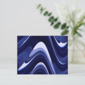 Carte Postale Art Moderne Abstrait Bleu (Debout devant)