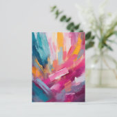 Carte Postale Art moderne Abstrait coloré (Debout devant)