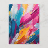 Carte Postale Art moderne Abstrait coloré (Devant)