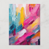 Carte Postale Art moderne Abstrait coloré (Devant)