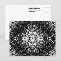 Art Moderne Abstrait Hypnotique en Noir et Blanc