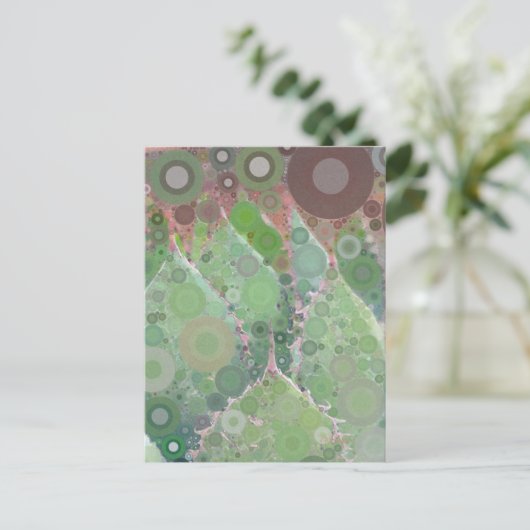 Carte Postale Art moderne Cactus Photo Art Vert rose Brown déser (Debout devant)