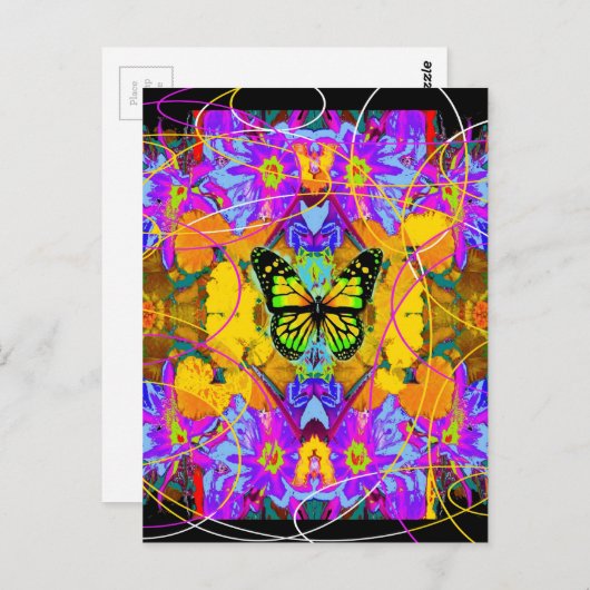 Carte Postale Art moderne Monarque papillon Daeden par Sharles (Devant / Derrière)