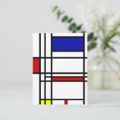 Carte Postale Art Moderne Mondrian (Debout devant)