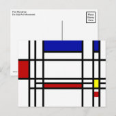Carte Postale Art Moderne Mondrian (Devant / Derrière)