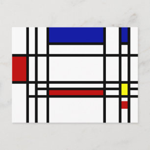 Carte Postale Art Moderne Mondrian