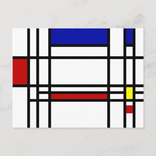Carte Postale Art Moderne Mondrian (Devant)
