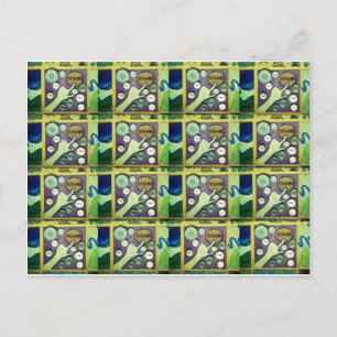 Carte Postale Art Mosaïque Contemporain - Un Joueur