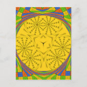 Carte Postale Art Motif Égyptien Imprimer À damiers Conception C (Devant)