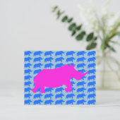 Carte postale Art Motif Rhino (Debout devant)