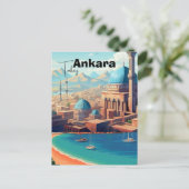 Carte Postale art mural d'Ankara Turquie - impression d'Ankara, (Debout devant)