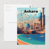 Carte Postale art mural d'Ankara Turquie - impression d'Ankara, (Devant / Derrière)