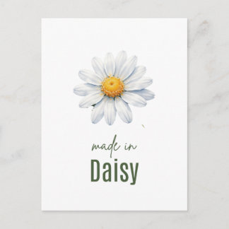 Carte Postale Art mural floral de naissance d'avril en aquarelle