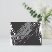 Carte Postale Art noir et blanc abstrait (Debout devant)