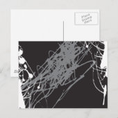 Carte Postale Art noir et blanc abstrait (Devant / Derrière)