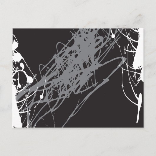 Carte Postale Art noir et blanc abstrait (Devant)