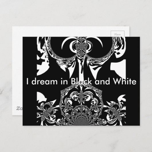 Carte Postale Art noir et blanc africain (Devant / Derrière)