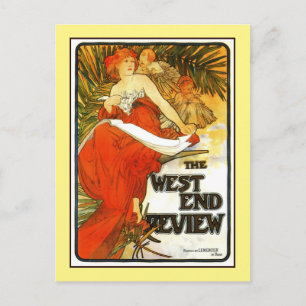 Carte Postale Art Nouveau Alfons Mucha, magazine britannique ad