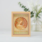 Carte Postale Art Nouveau Alfons Mucha, modèle Ivy (Debout devant)