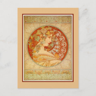 Carte Postale Art Nouveau Alfons Mucha, modèle Ivy