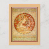 Carte Postale Art Nouveau Alfons Mucha, modèle Ivy (Devant)