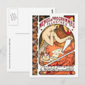 Carte postale : Art Nouveau - Alphonse Mucha (Devant / Derrière)