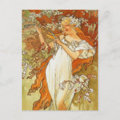 Carte postale Art Nouveau Alphonse Mucha Spring (Devant)