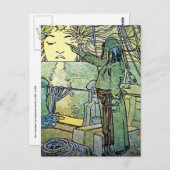 Carte postale Art Nouveau : Alphonse Mucha - Sun (Devant / Derrière)