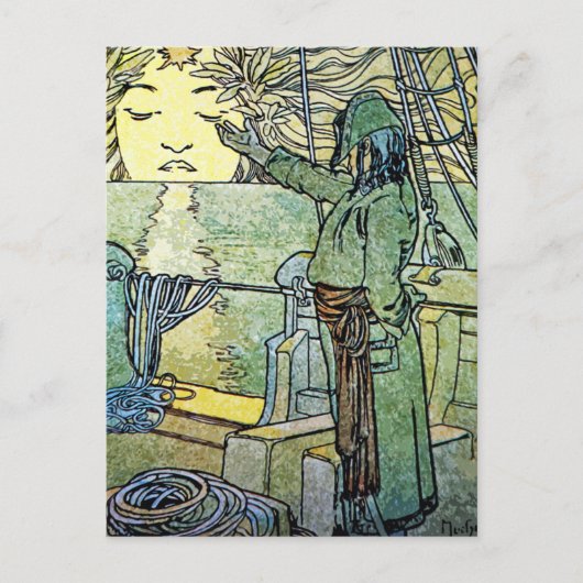 Carte postale Art Nouveau : Alphonse Mucha - Sun (Devant)