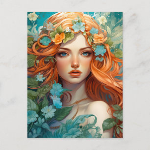 Carte Postale Art Nouveau Aos sí Fairy