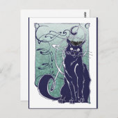 Carte postale Art Nouveau Chat (Devant / Derrière)