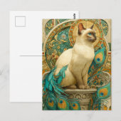 Carte Postale Art Nouveau Chat (Devant / Derrière)
