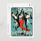 Carte Postale Art Nouveau Dance Image de Jules Cheret (Devant / Derrière)