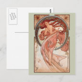 Carte Postale Art Nouveau - Danse (Devant / Derrière)