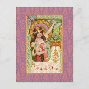 Carte postale Art nouveau de printemps