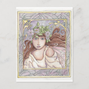 Carte Postale Art Nouveau Fée