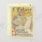 Carte postale Art Nouveau - Journal (Devant / Derrière)