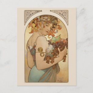 Carte Postale Art Nouveau Jugendstil Mucha