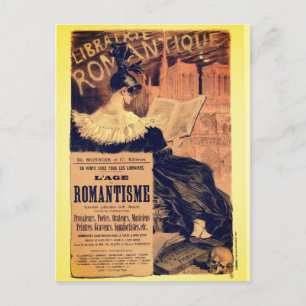 Carte Postale Art nouveau librairie romantique gothique grasset
