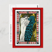Carte postale : Art Nouveau Peacock Artwork - The  (Devant / Derrière)