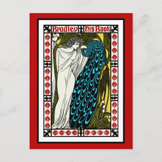 Carte postale : Art Nouveau Peacock Artwork - The  (Devant)