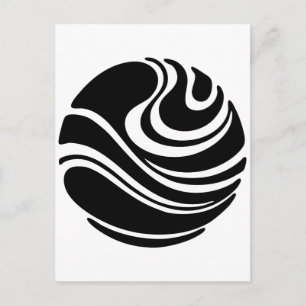 Carte Postale Art Nouveau Planet Swirl Motif